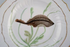 Royal Copenhagen Porcelain Dinner Plate with Hand-Painted Fish Motif