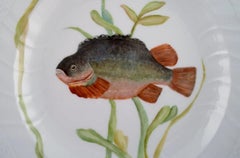 Royal Copenhagen Porcelain Dinner Plate with Hand-Painted Fish Motif