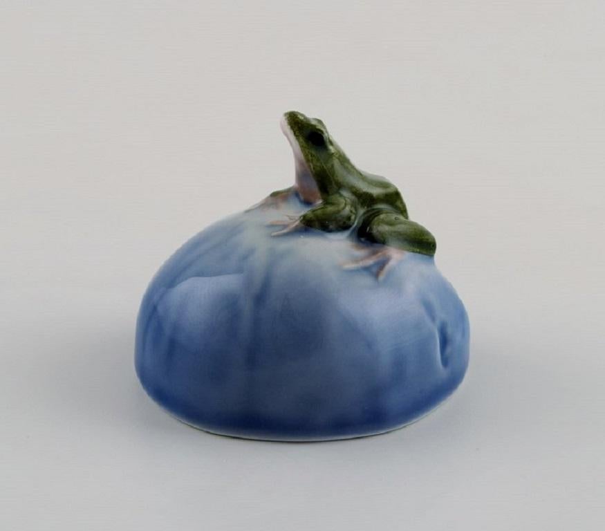 Danish Royal Copenhagen Porcelain Figure, Frog on Stone