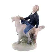 Figurilla de porcelana de Royal Copenhagen, según H. A. C. "Jack el torpe" de Andersen