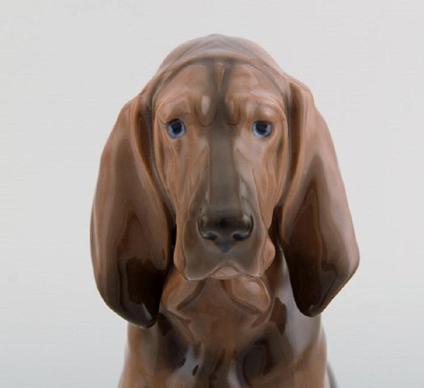 Danish Royal Copenhagen Porcelain Figurine, Bloodhound, Model Number 1322