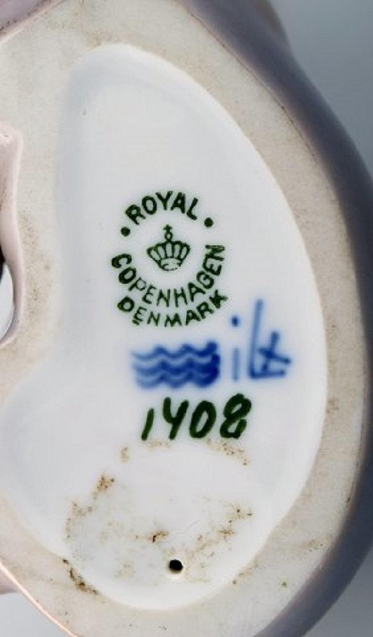 Porcelaine Figurine en porcelaine Royal Copenhagen, Chiot Dachshund Puppy, datée de 1956 en vente