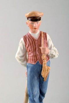 Royal Copenhagen Porcelain Figurine in High Quality over Glaze, Farmer Boy