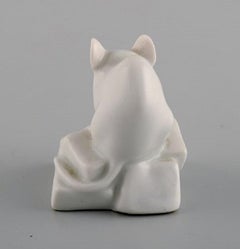 Royal Copenhagen Porcelain Figurine, Little White Mouse, 1920s
