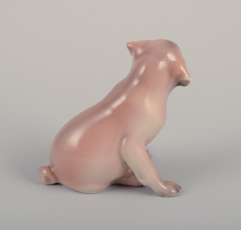 Mid-20th Century Royal Copenhagen, porcelain figurine of a Boxer puppy. Ca 1930s For Sale