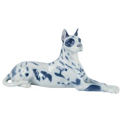 Royal Copenhagen, porcelain figurine of a Great Dane harlequin.
