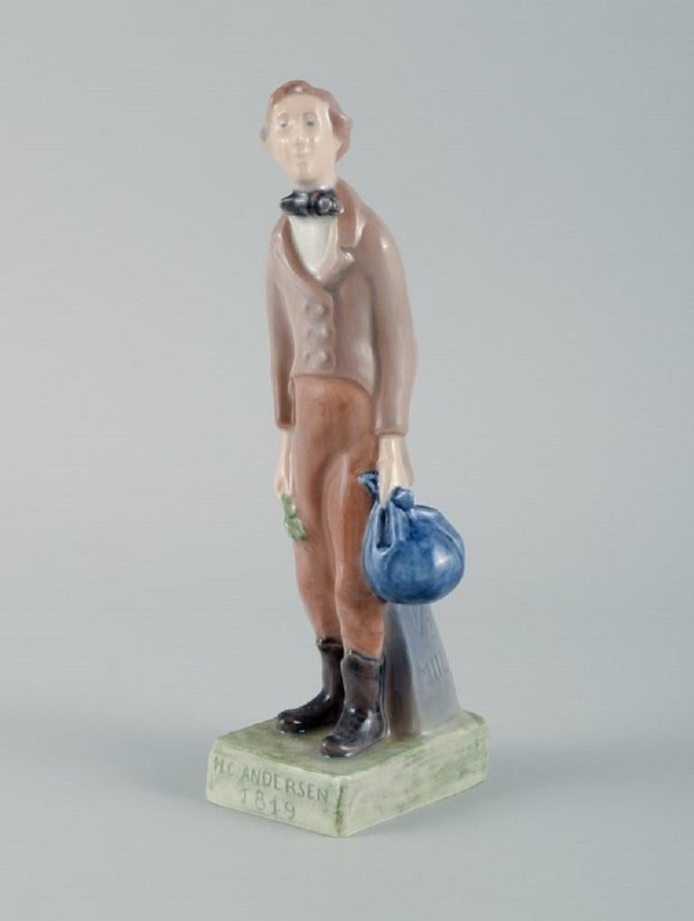 Danish Royal Copenhagen porcelain figurine of  H.C. Andersen For Sale