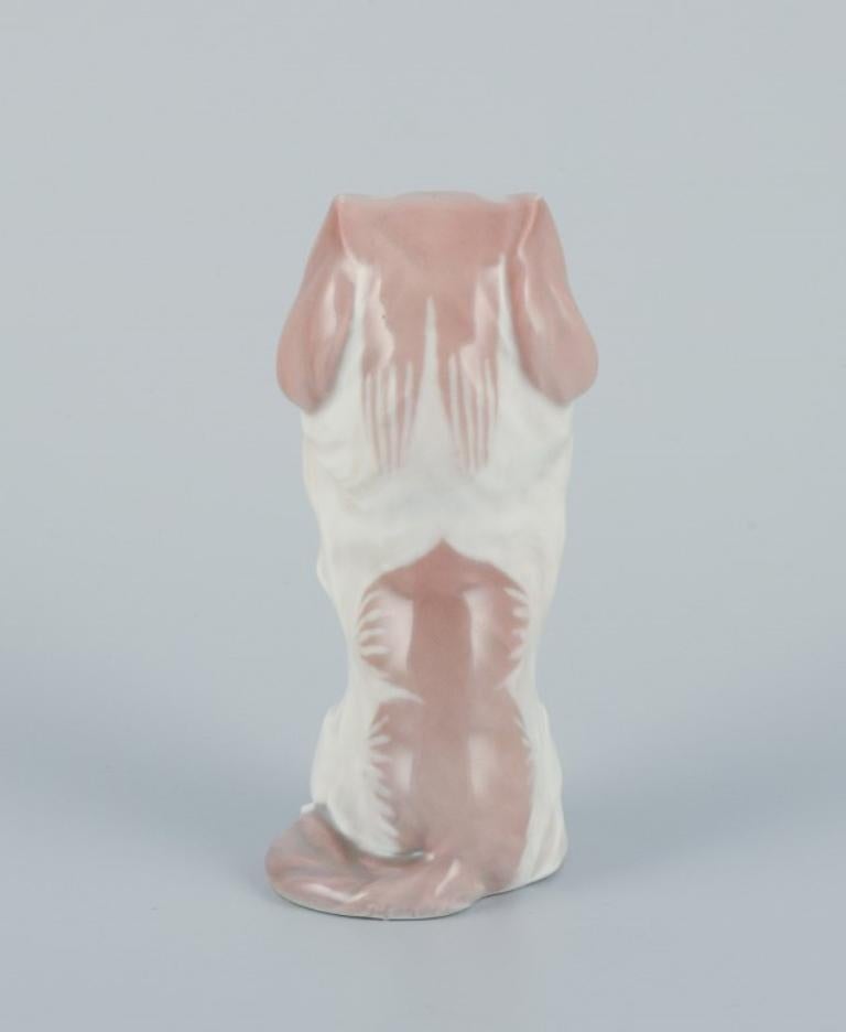 Glazed Royal Copenhagen, porcelain figurine of standing Pekingese dog.  For Sale