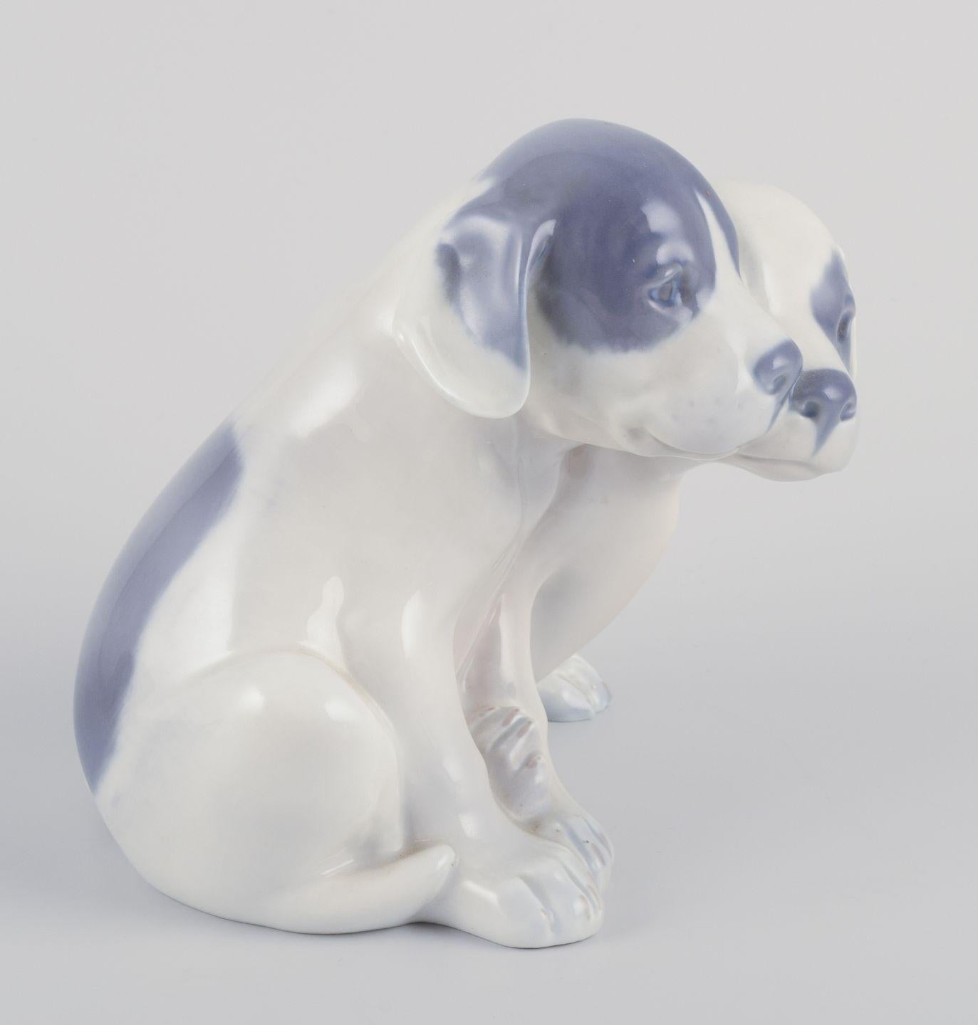 Danese Royal Copenhagen, statuetta in porcellana di due cuccioli di Pointer. in vendita