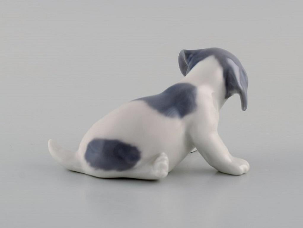 Hand-Painted Royal Copenhagen Porcelain Figurine, Pointer Puppy, Early 20th Century
