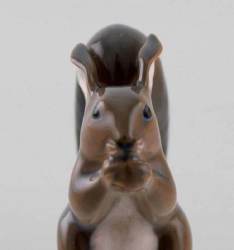 20th Century Royal Copenhagen Porcelain Figurine, Squirrel, Model Number 982
