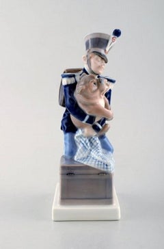 Royal Copenhagen Porcelain Figurine, the Soldier and the Dog