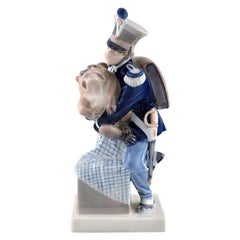 Retro Royal Copenhagen Porcelain Figurine, the Soldier and the Dog