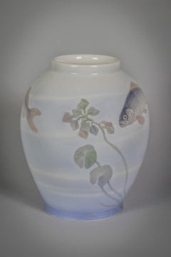 Royal Copenhagen Porcelain Fish Vase, Circa 1920