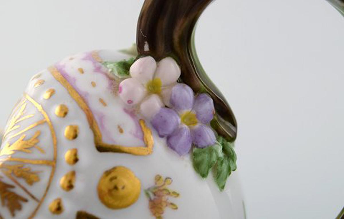 Royal Copenhagen Porcelain Flora Danica Sauce Boat, Hand Painted with Flowers 1