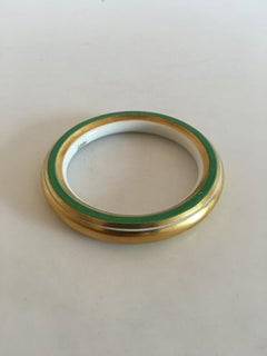 Royal Copenhagen Porcelain Gold-Plated Bangle Bracelet