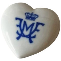 Royal Copenhagen Porcelain Heart Made for Guests at Danish Royal Wedding in 2004