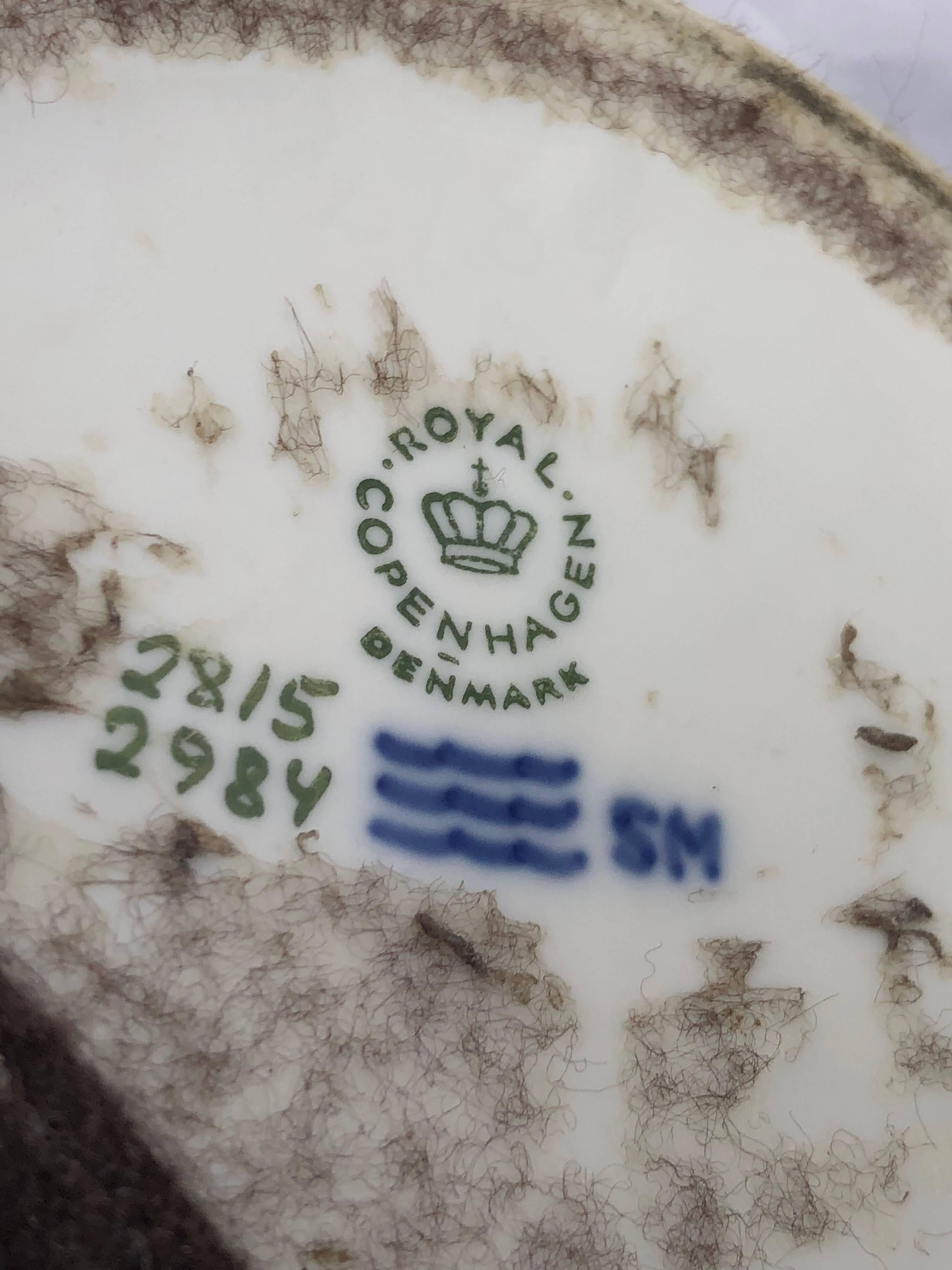 Royal Copenhagen Porcelain Lamp With Nautical Scene Of A Danish Fishing Cutter 8
