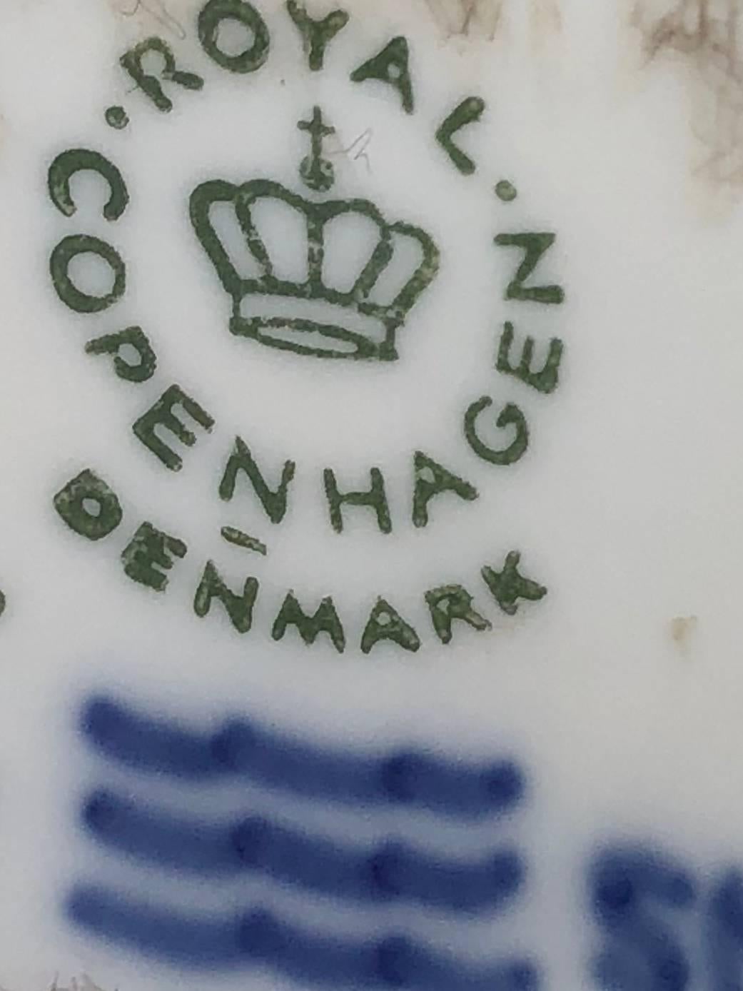 Royal Copenhagen Porcelain Lamp With Nautical Scene Of A Danish Fishing Cutter 1