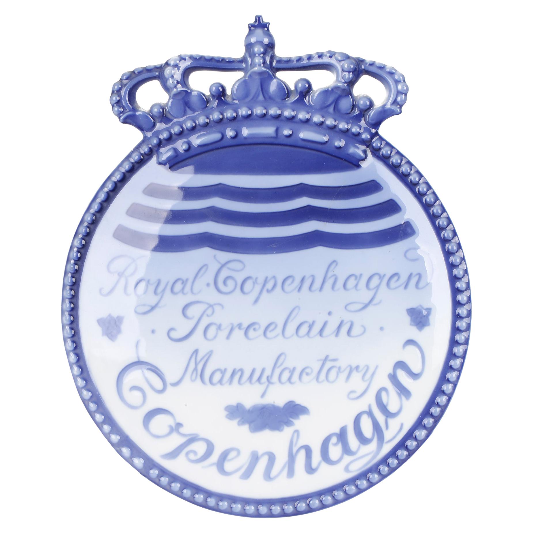Royal Copenhagen Porcelain Manufactory Advertising Plaque