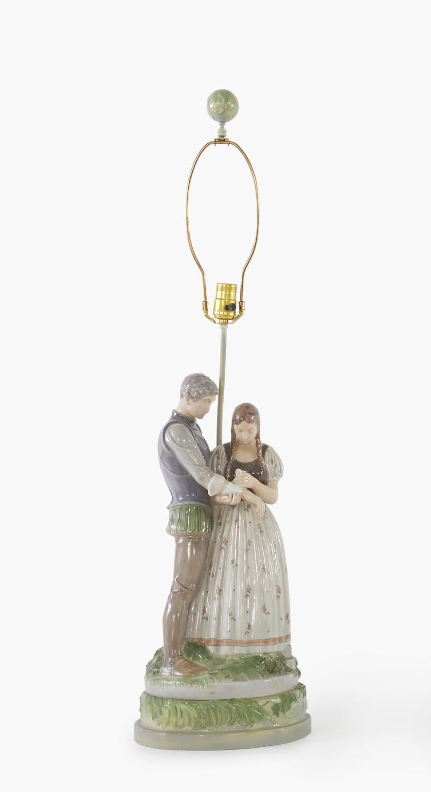 Paire de lampes en porcelaine Royal Copenhagen en vente 5