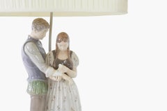 Royal Copenhagen Porcelain Pair Lamp