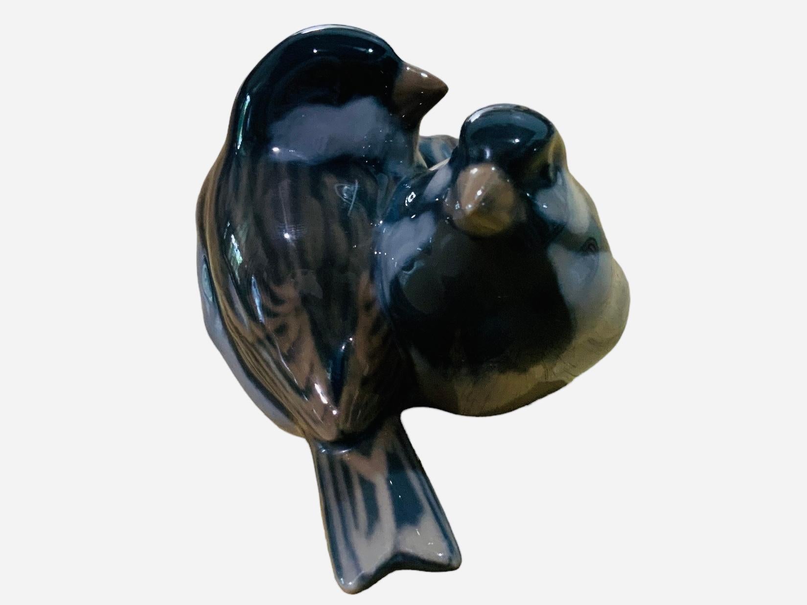 Royal Copenhagen Porcelain Pair Of Birds Figurines 4