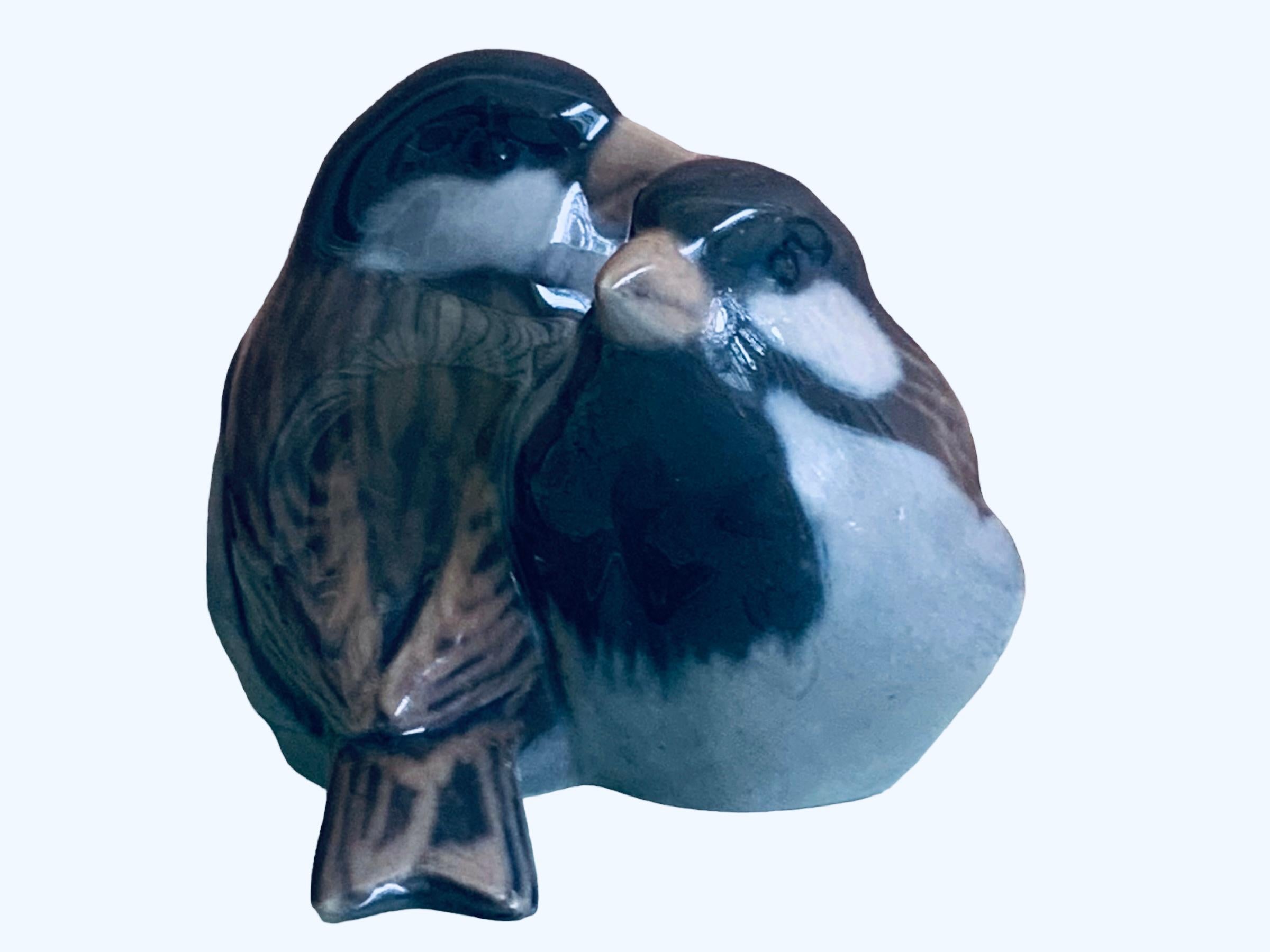 Royal Copenhagen Porcelain Pair Of Birds Figurines 6