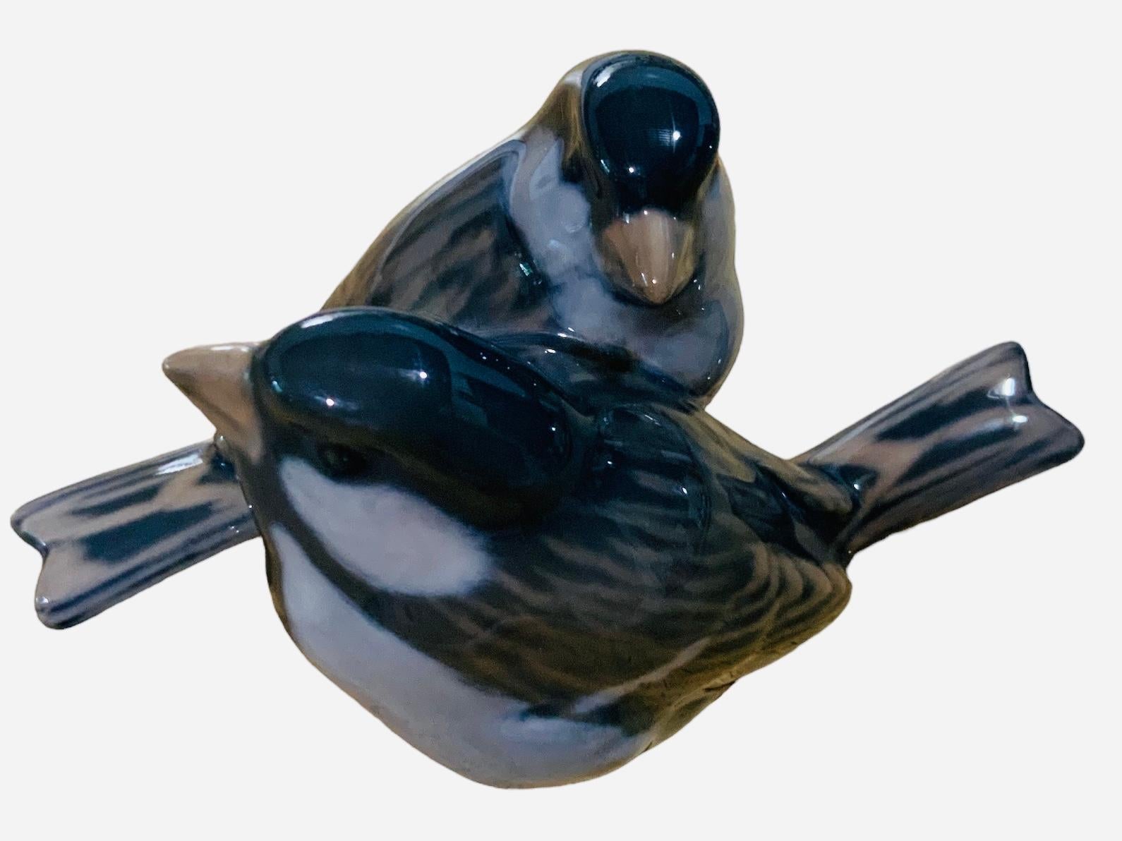 Royal Copenhagen Porcelain Pair Of Birds Figurines 1