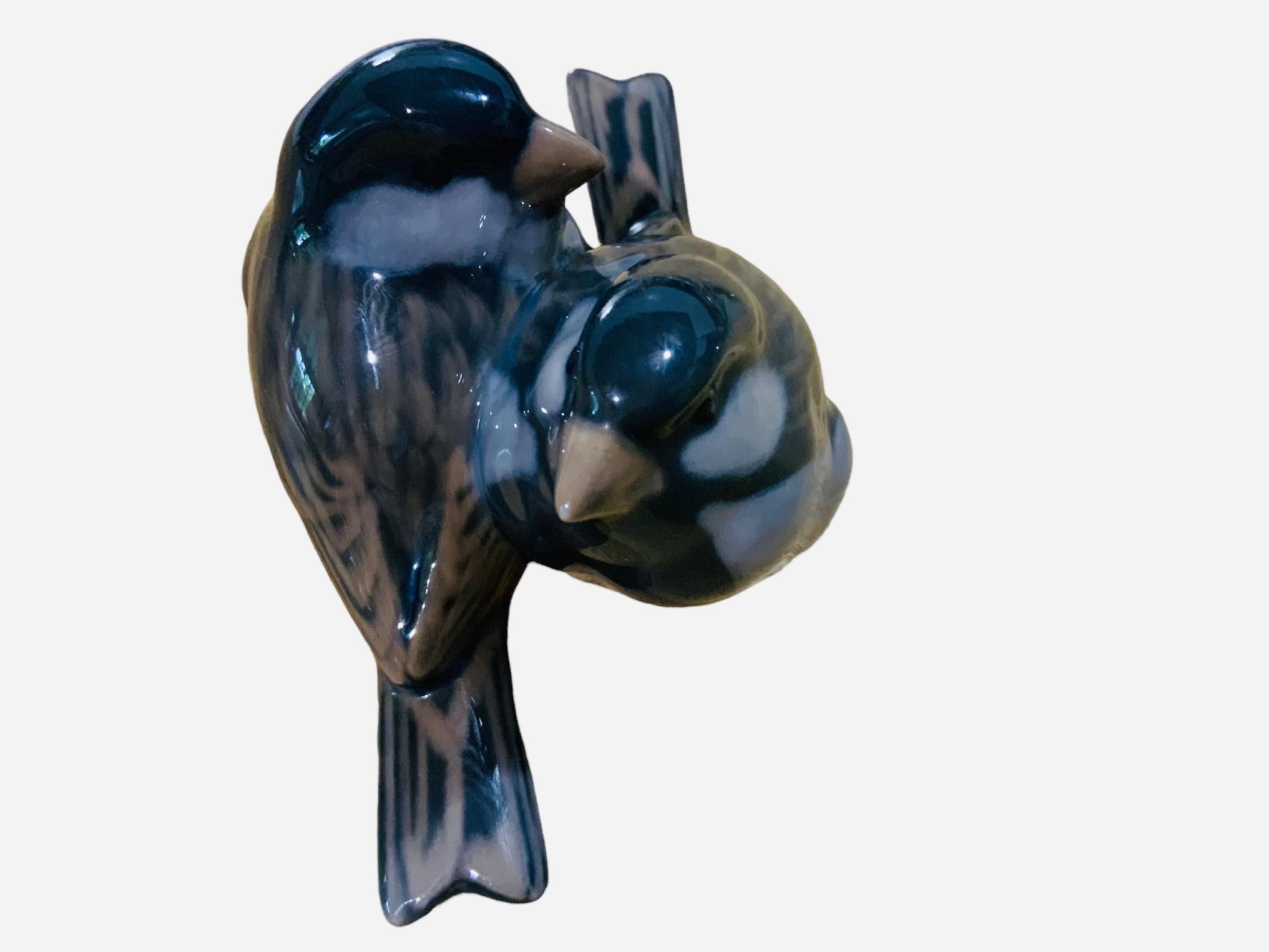 Royal Copenhagen Porcelain Pair Of Birds Figurines 2