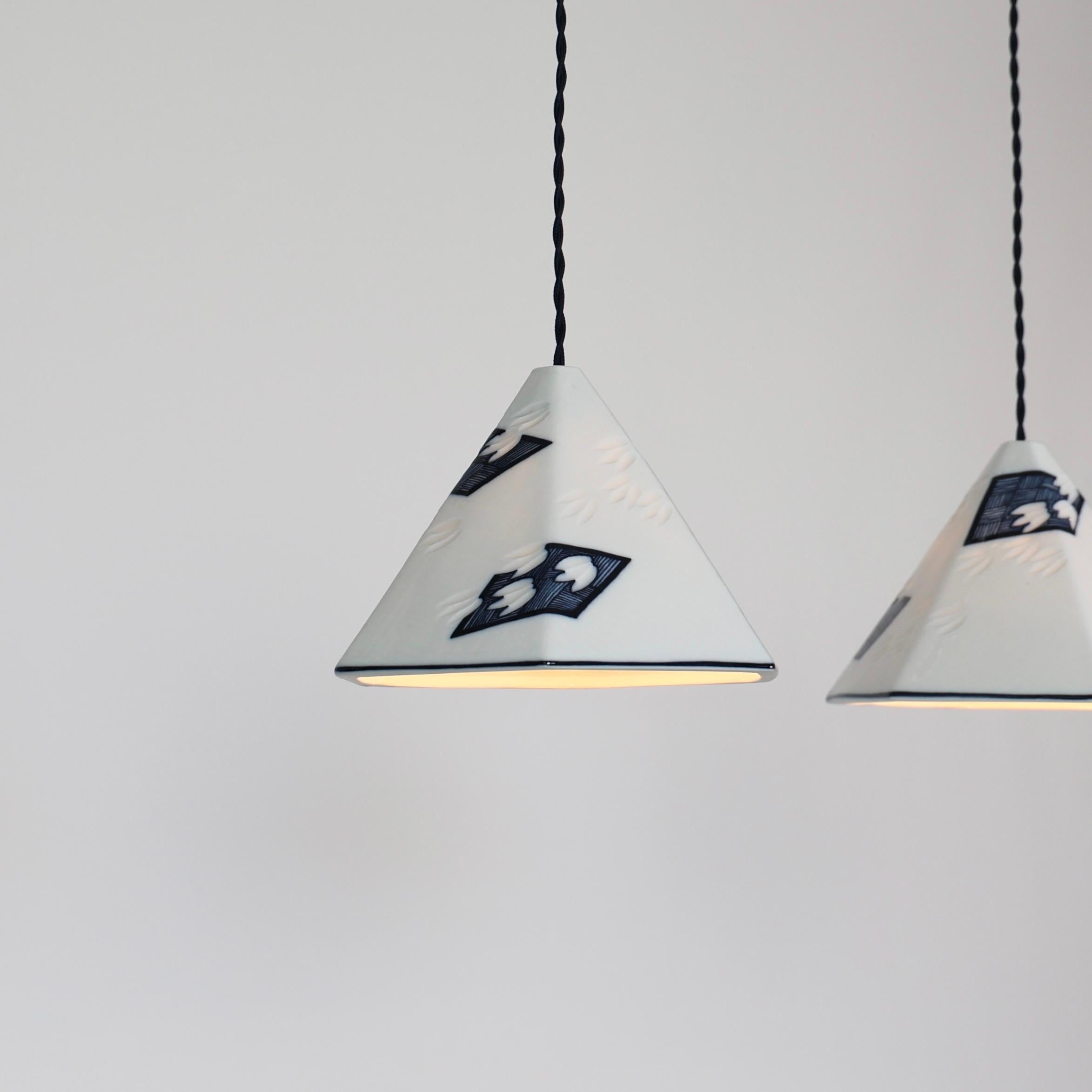 Royal Copenhagen Porcelain Pendant Lights by Anne Marie Trolle, Denmark For Sale 1