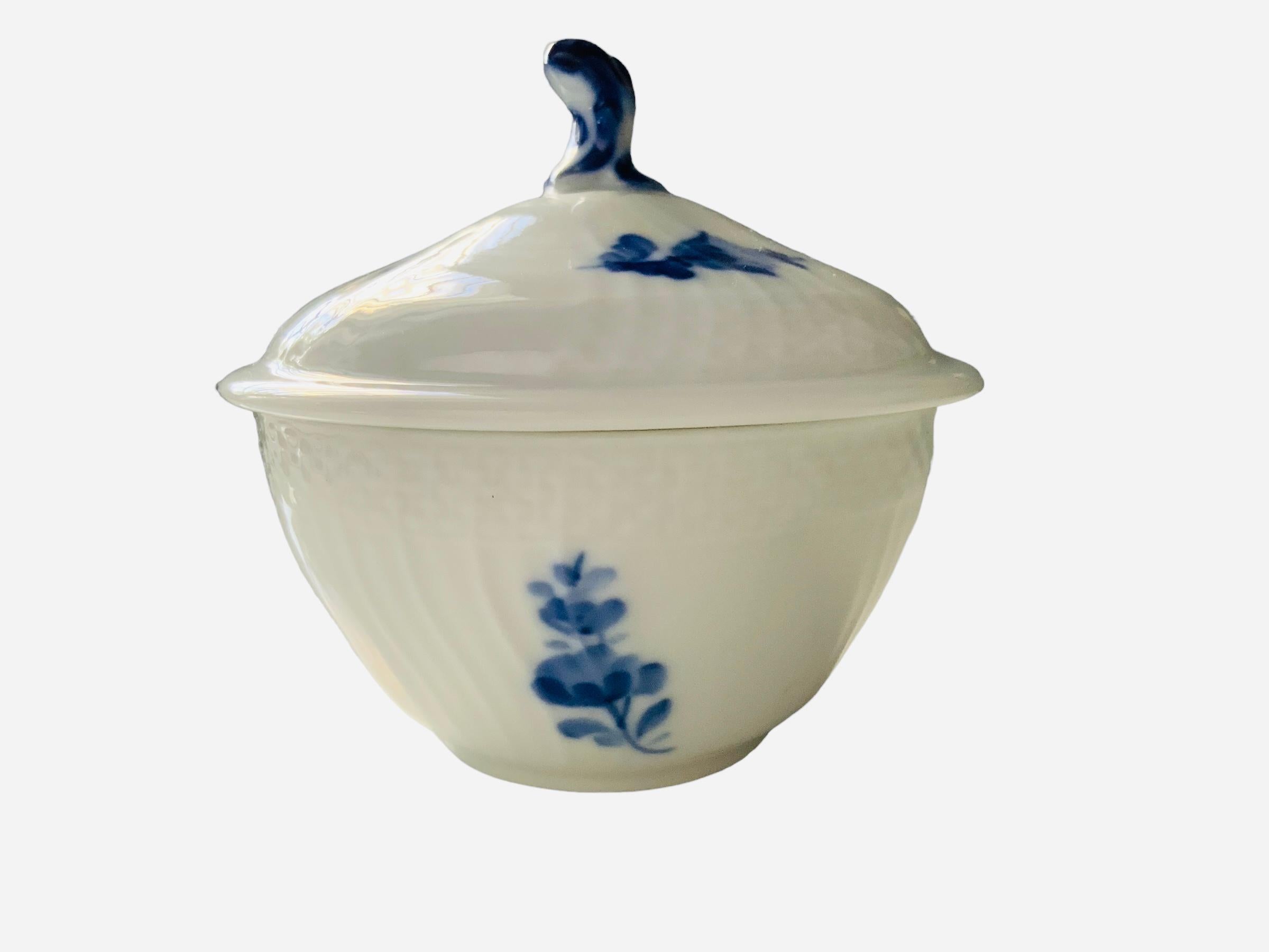 Chinoiserie Royal Copenhagen Porcelain Sugar Bowl For Sale