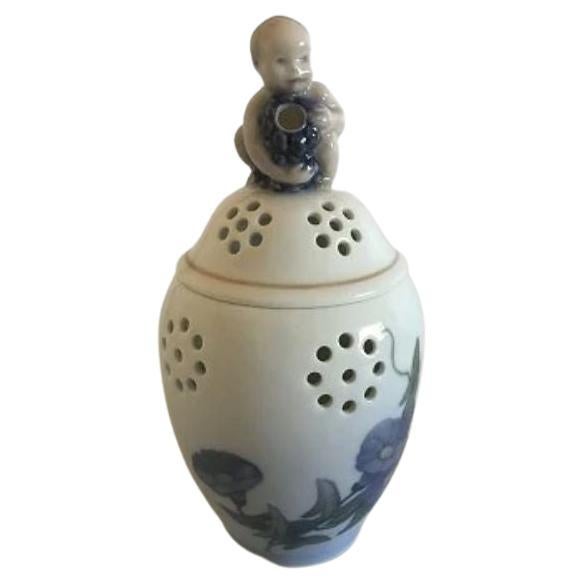 Royal Copenhagen Potpourri Lidded Pot with Boy/Putti on Top No 790/2303 For Sale