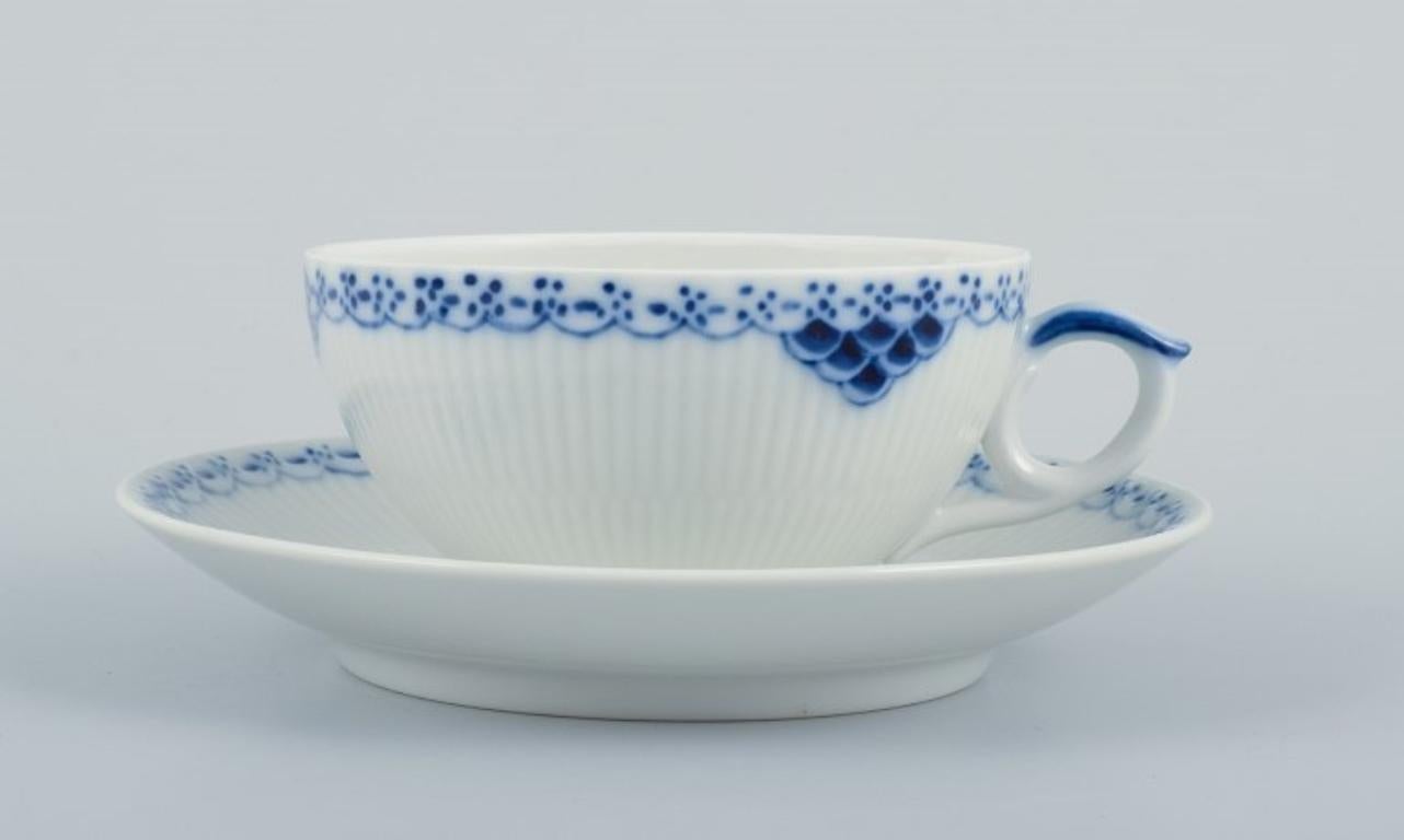 Danish Royal Copenhagen, Princess. Set of five tea cups with saucers.  For Sale