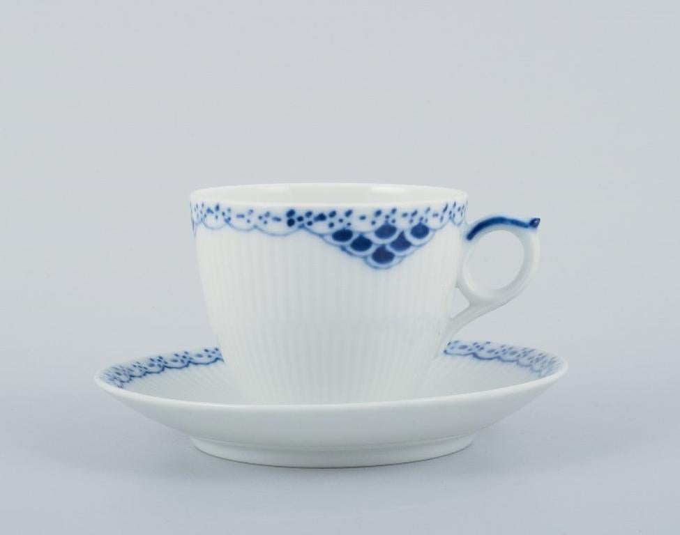 Late 20th Century Royal Copenhagen, Princess. Set of six coffee cups with saucers.  For Sale