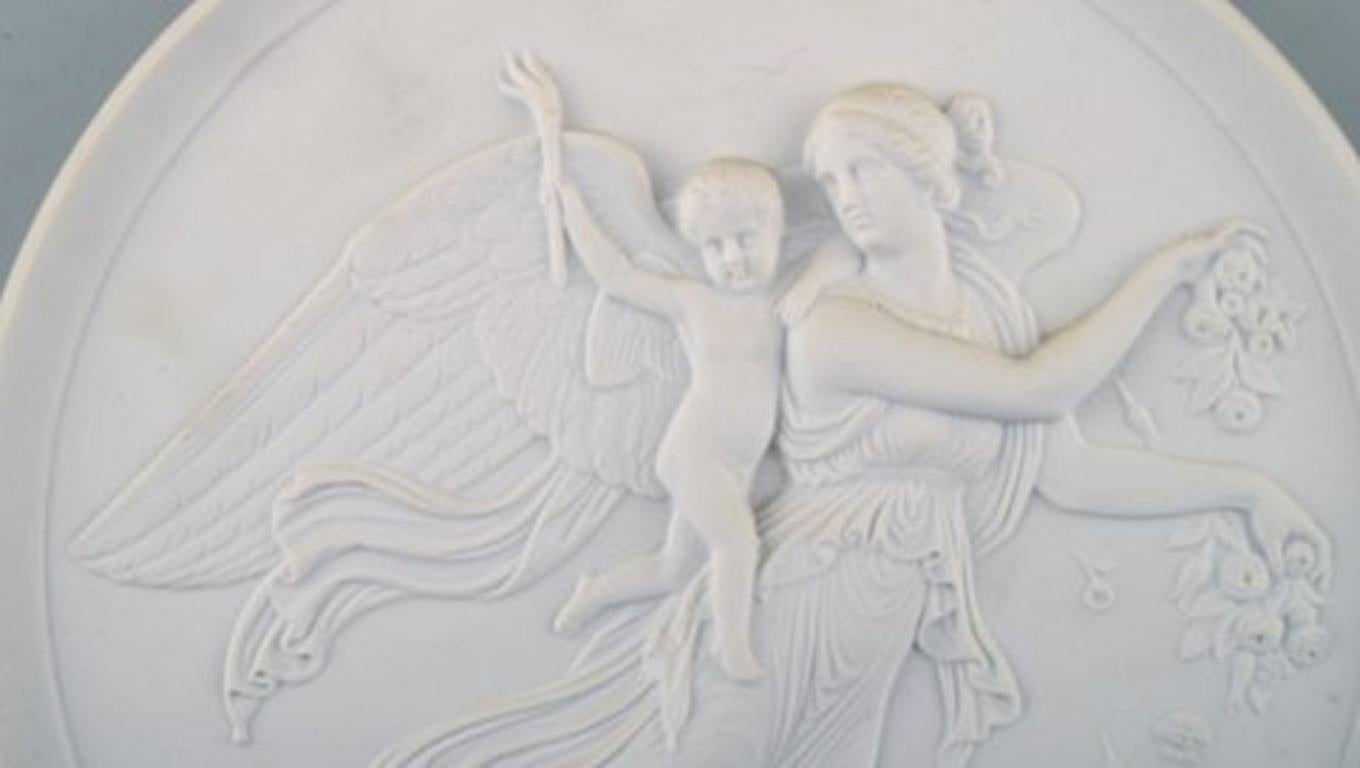 Néoclassique Relief Royal Copenhagen de Thorvaldsen, Day, biscuit, fin des années 1800 en vente