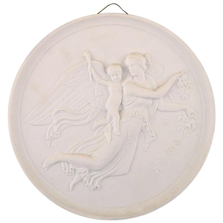 Royal Copenhagen Relief by Thorvaldsen, 'Day', Biscuit, Late 1800s For Sale