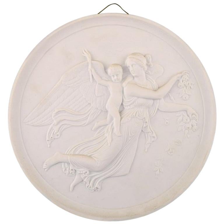 Royal Copenhagen-Relief von Thorvaldsen, „Day“, Biskuit, Ende 1800, Königlich Kopenhagen