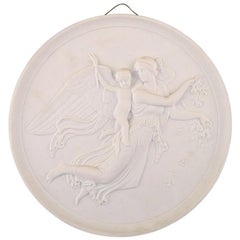 Antique Royal Copenhagen Relief by Thorvaldsen, 'Day', Biscuit, Late 1800s