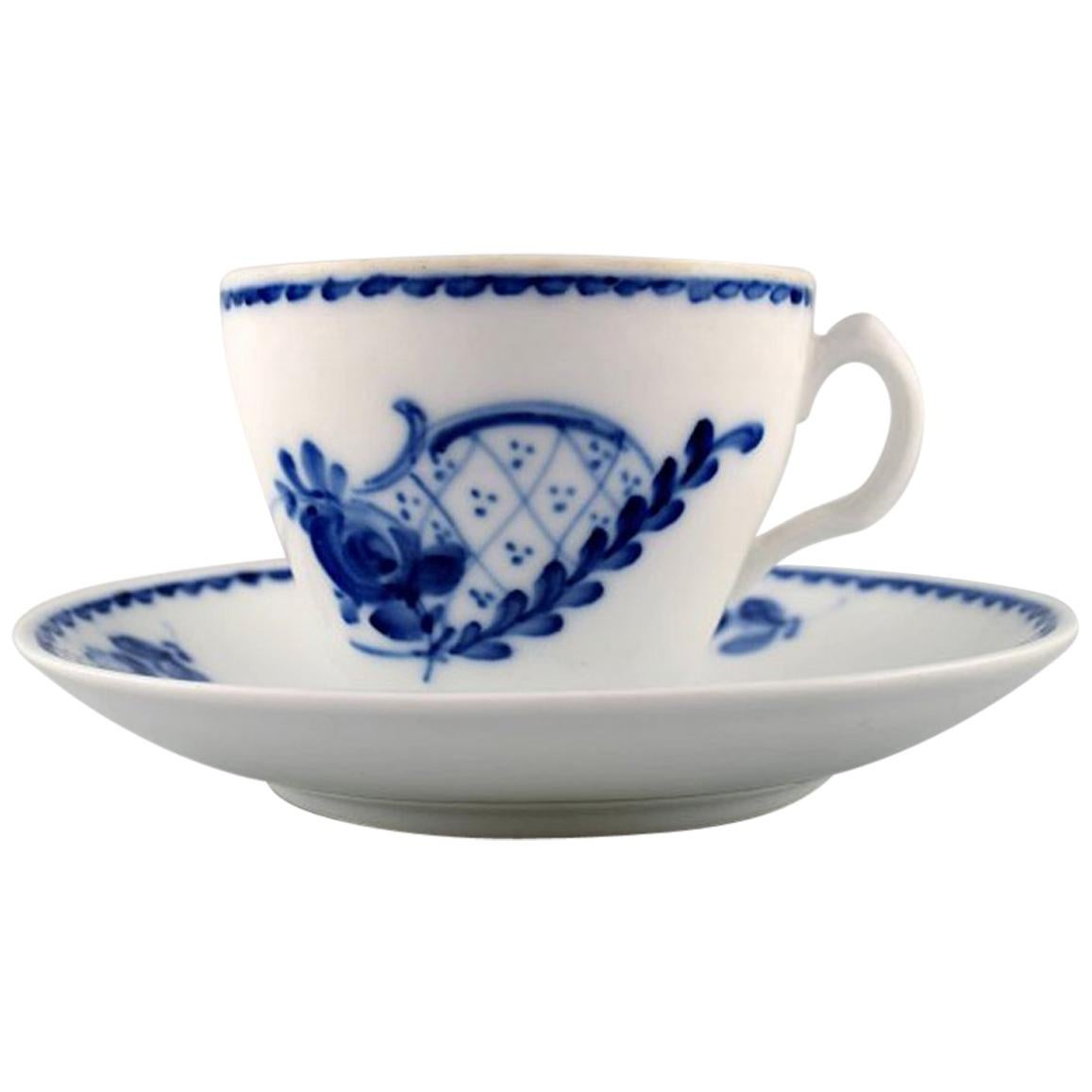 Royal Copenhagen Rococco Coffee Cup with Saucer, 11 Sets in Stock