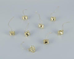 Royal Copenhagen "Royal Christmas". Set of 16 brass Christmas ornaments.