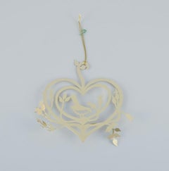 Royal Copenhagen "Royal Christmas". Set of ten brass Christmas ornaments.