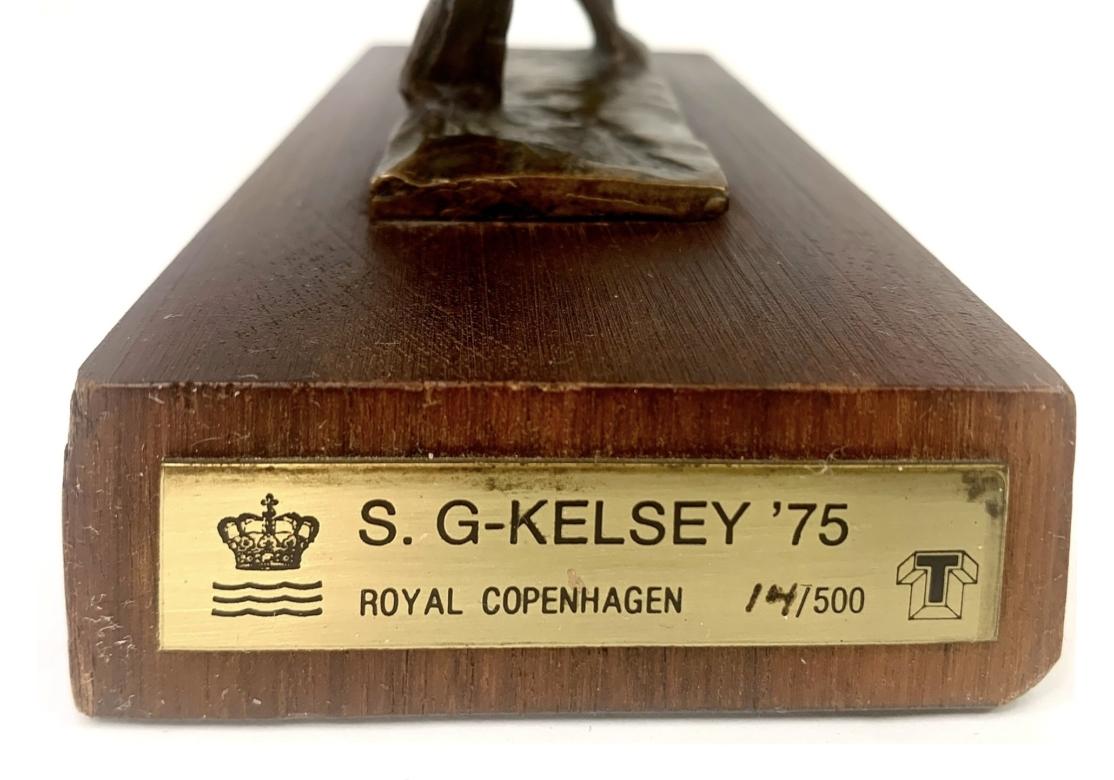 Mid-Century Modern Royal Copenhagen S. G-Kelsey Numbered Bronze Ballerina For Sale