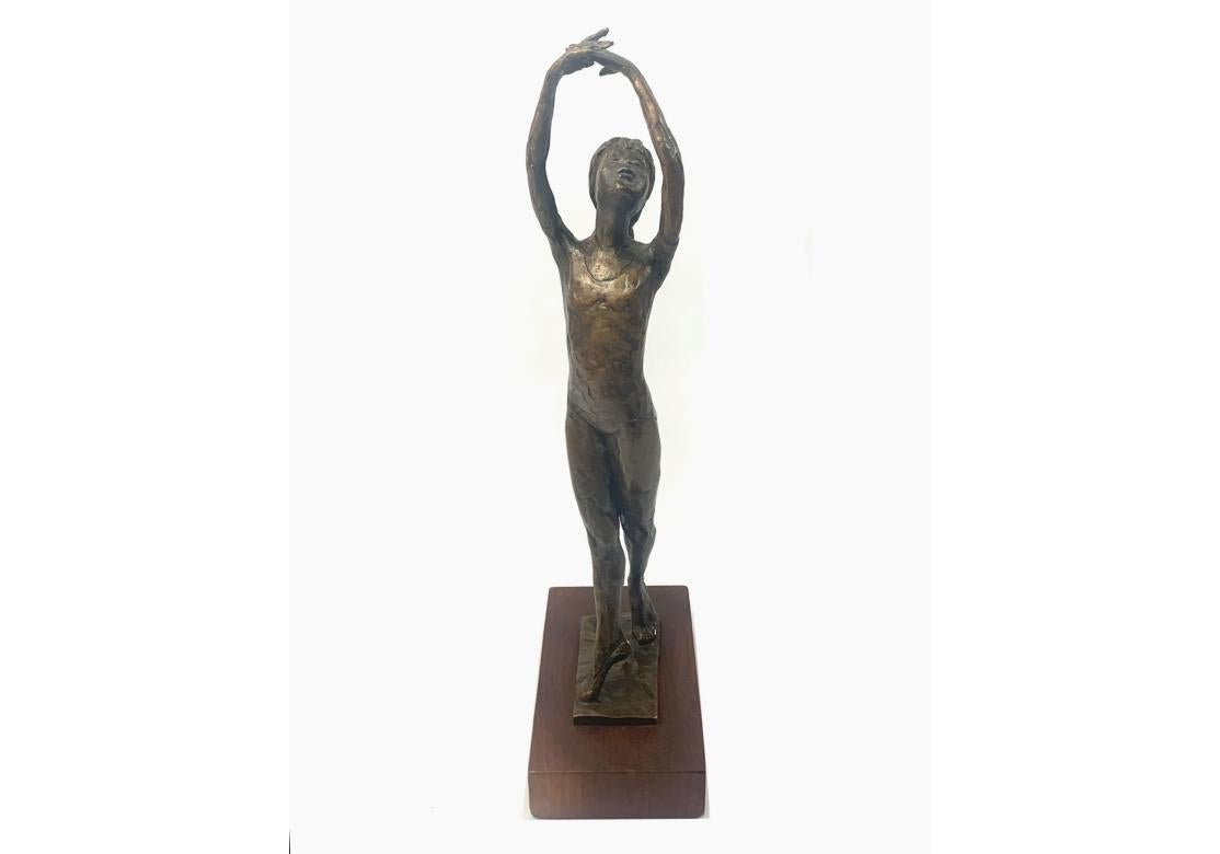 20th Century Royal Copenhagen S. G-Kelsey Numbered Bronze Ballerina For Sale