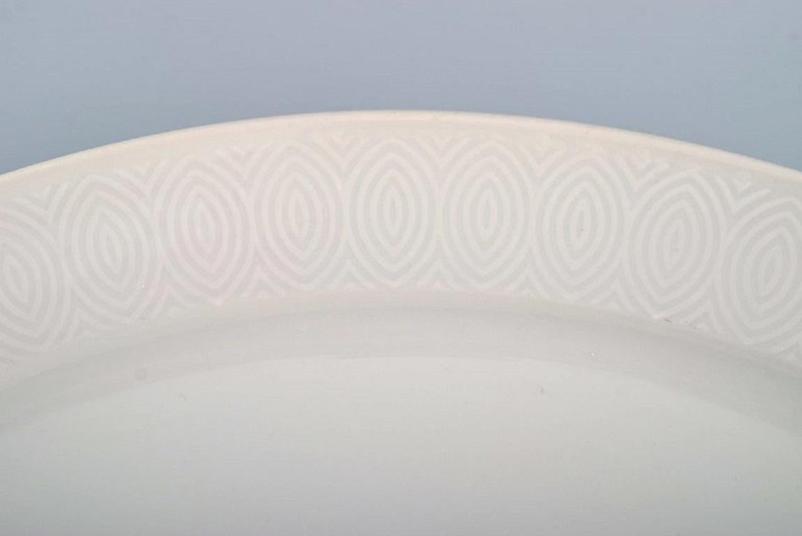 Danish Royal Copenhagen, Salto Service, White, Large Oval Serving Dish, 1970s For Sale