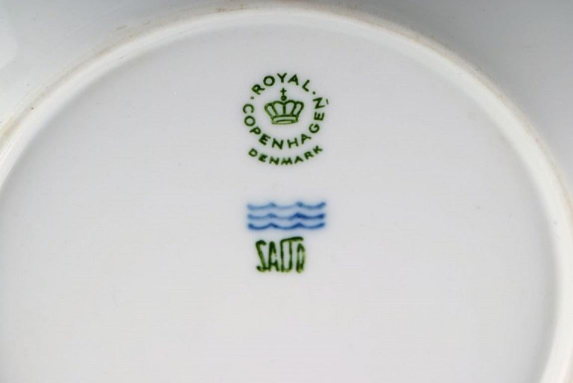 Danish Royal Copenhagen, Salto Service, White, Nine Salad Plates, 1960s For Sale