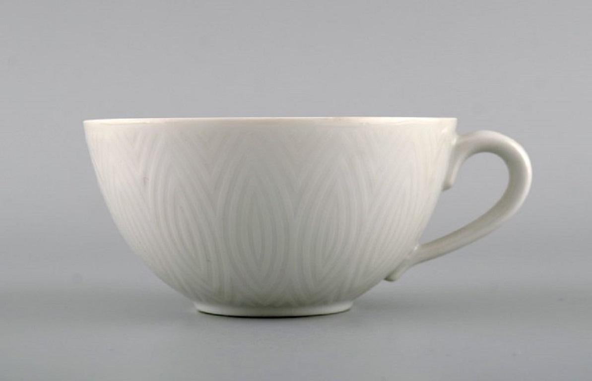 Porcelain Royal Copenhagen, Salto Service, White, Tea Service for Eight People, 1960s