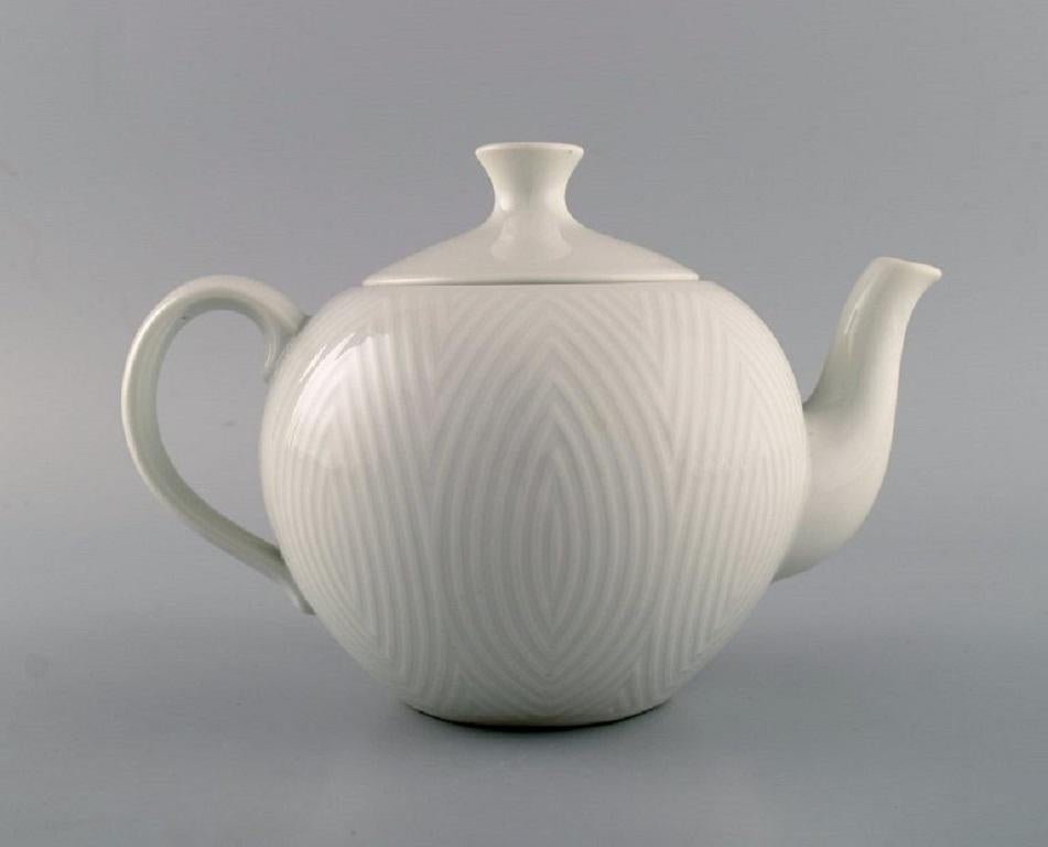 Scandinavian Modern Royal Copenhagen, Salto Service, White, Teapot, 1960s For Sale