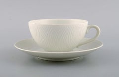 Royal Copenhagen, Salto Service, White, Twelve Teacups with Saucers, 1960s
