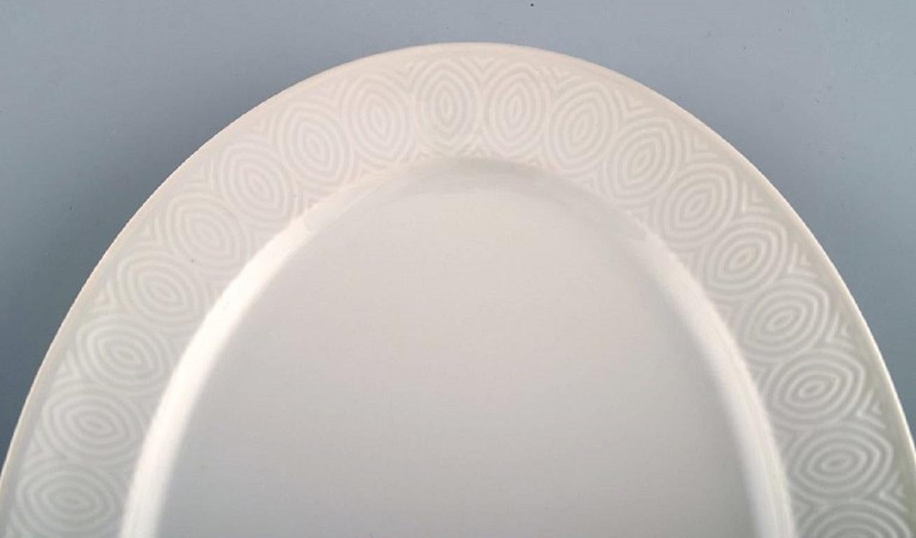 Scandinavian Modern Royal Copenhagen, Salto Service, White, Two Oval Dishes